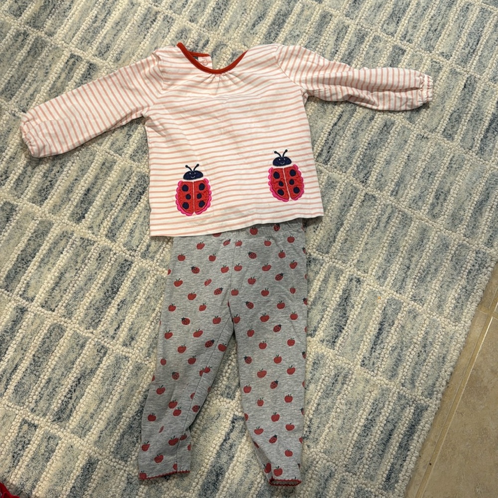 Baby boden matching lady bug set
